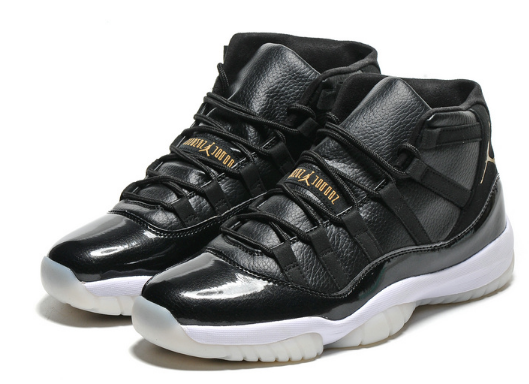 2017 Air Jordan 11 Black Gold Ray Allen Shoes - Click Image to Close